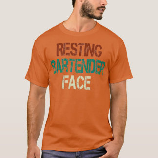 Camiseta Resting Bartender Face Bartender Ideia de presente