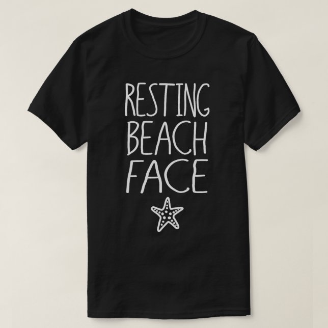 Camiseta Resting Beach Face Florida Summer Fun Idea (Frente do Design)