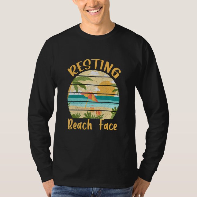 Camiseta Resting Beach Faces Island Beach (Frente)