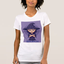 Camiseta Resting Witch Face – Cute Purple Halloween Witch