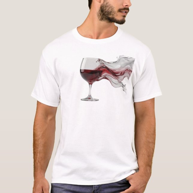 CAMISETA RESUMO DINÂMICO DESIGN VISUAL DE VINHO (Frente)