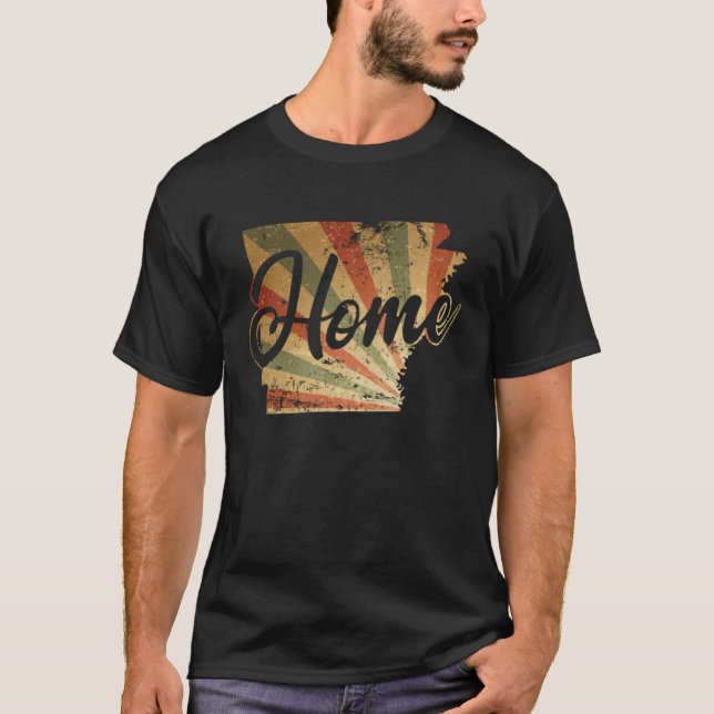 Camiseta Resumo do mapa do Arkansas nos EUA (Frente)