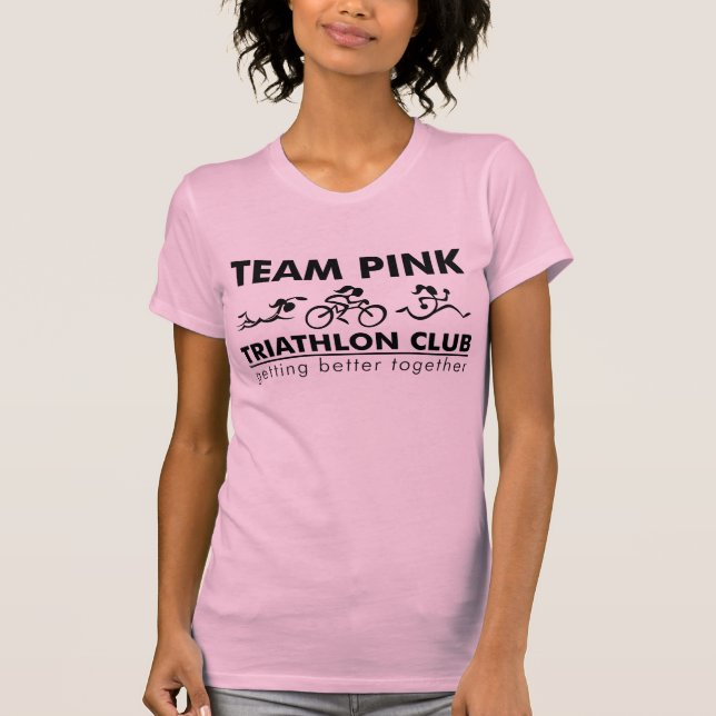 Camiseta Retângulo novo do logotipo de TeamPink (Frente)