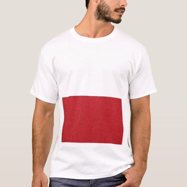 Camiseta Retângulo Ruído Vermelho Tomate - Personalizável (Frente)