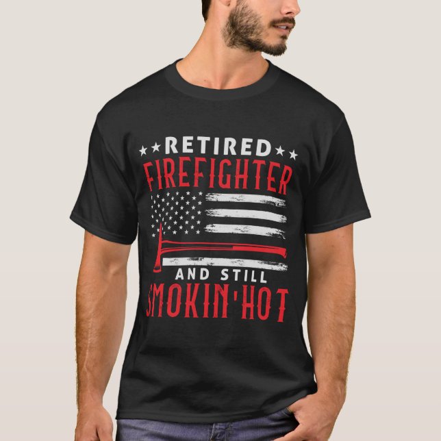 Camiseta Retirada de Bombeiros Fino Linha Vermelha (Frente)