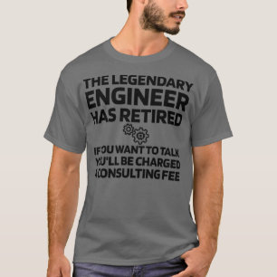 Camiseta Retirada Engraçada do Engenheiro do Presente do En