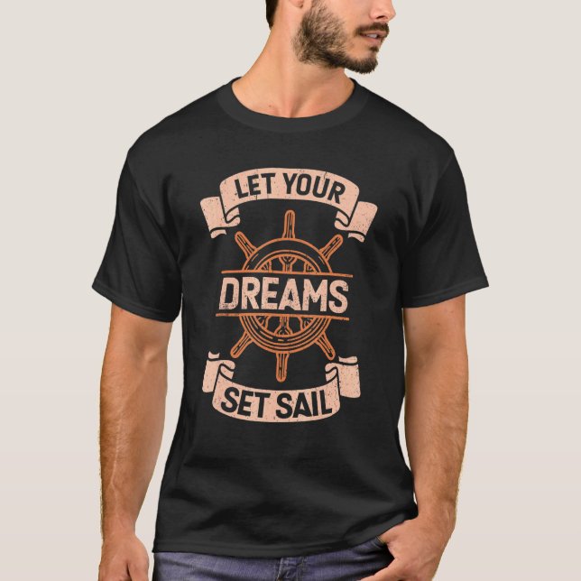 Camiseta Retirada Que Seus Sonhos Definam Os Barcos De Nave (Frente)