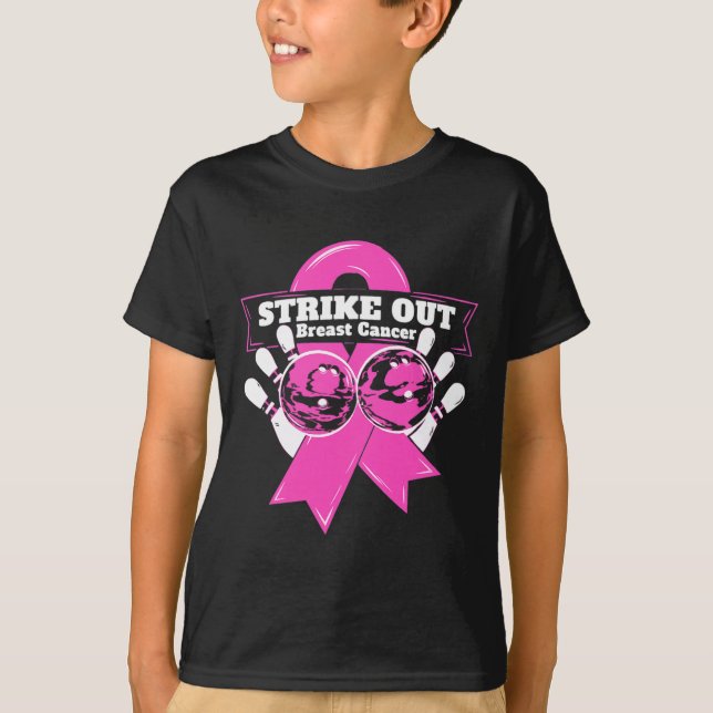 Camiseta Retirar o Cancer de mama Sensibilização para a Bol (Frente)