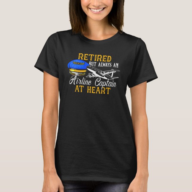 Camiseta Retired Airline Captain  Pilot Retirement (Frente)