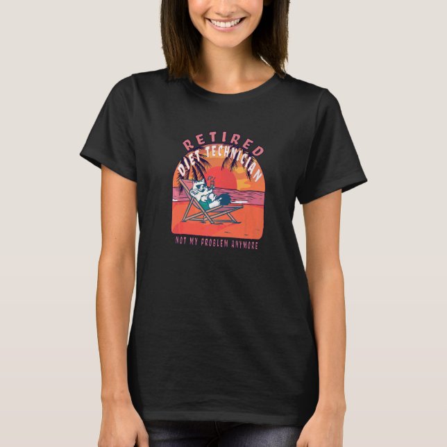 Camiseta Retired Diet Technician  Vintage Retirement (Frente)