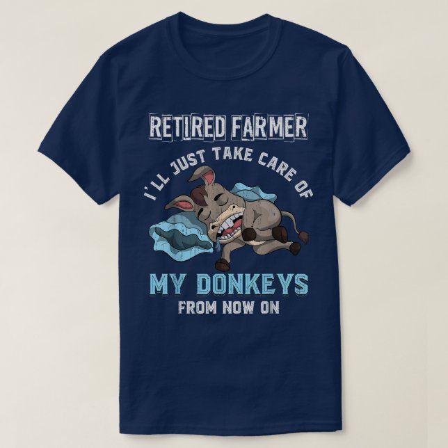 Camiseta Retired Farmer Farm Animal Retirement Sleeping Fun (Frente do Design)