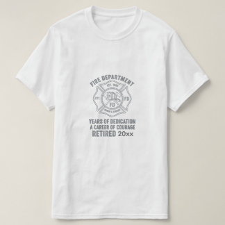 Camiseta Retired Firefighter T-Shirt with Custom Years