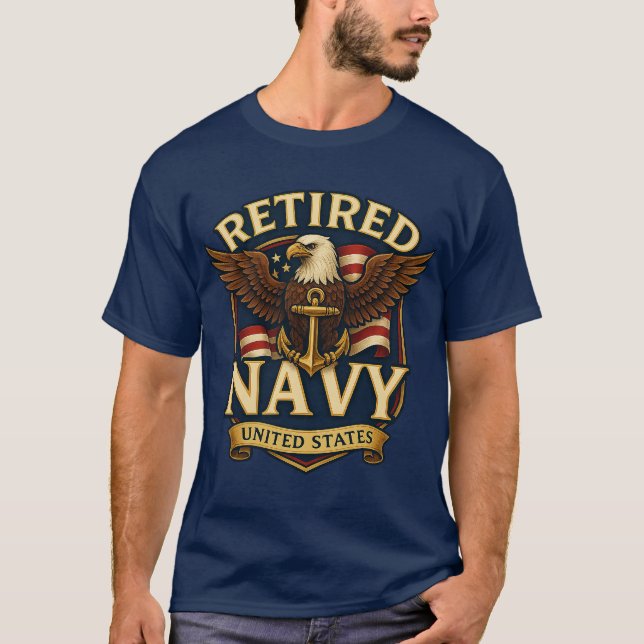 Camiseta Retired Navy Eagle T-Shirt (Frente)