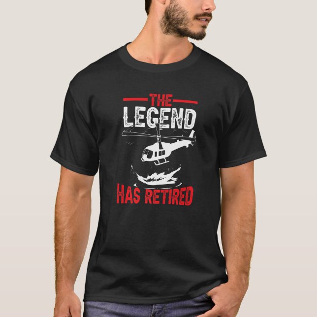 Camiseta Retired Retirement Helicopter Pilot   (Frente)