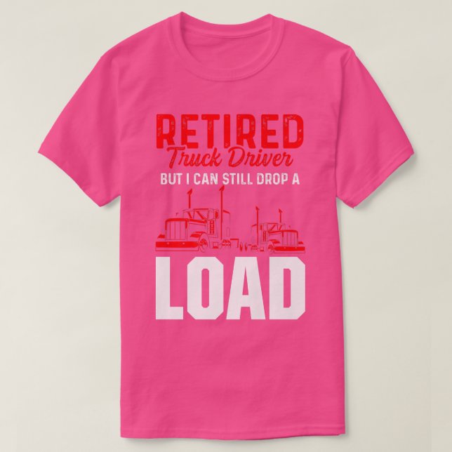Camiseta Retired Truck Driver Trucker Retirement 2425 (Frente do Design)