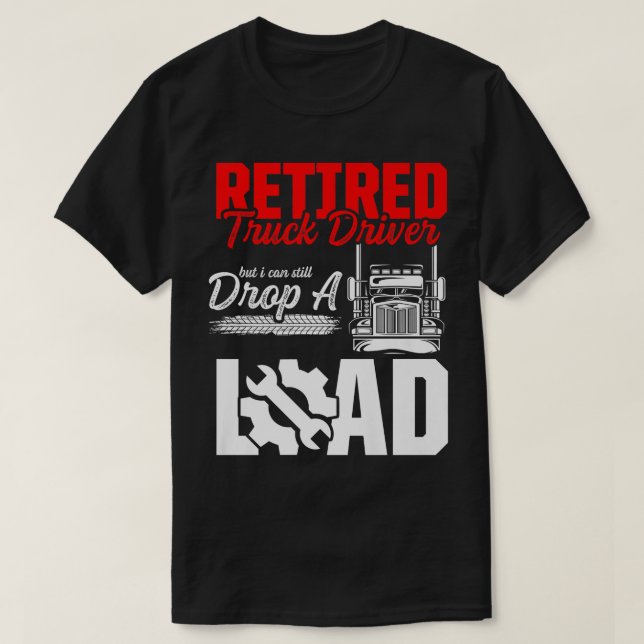 Camiseta Retired Truck Driver Trucker Retirement 2431 (Frente do Design)