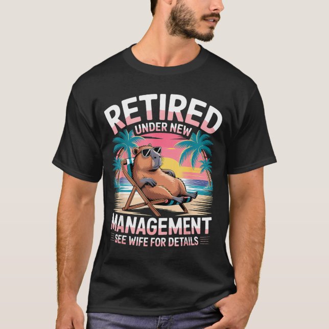 Camiseta Retired Under New Management See Wife Funny Retire (Frente)