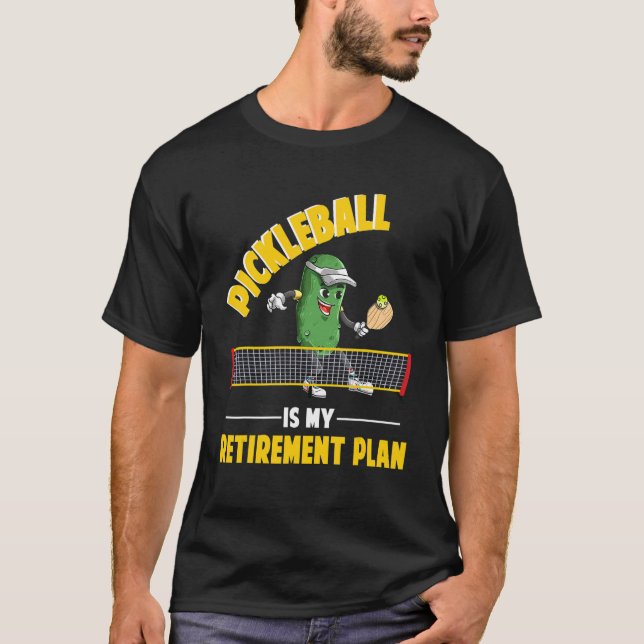 Camiseta Retiremen Para Jogador De Pickleball Aposentado Mã (Frente)