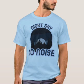 Camiseta Retiro de Acampamento Céu Noturno Sem Ruído