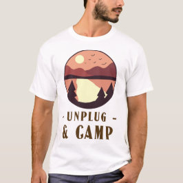 Camiseta Retiro de Acampamento Desconecte & Acampe