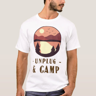 Camiseta Retiro de Acampamento Desconecte & Acampe