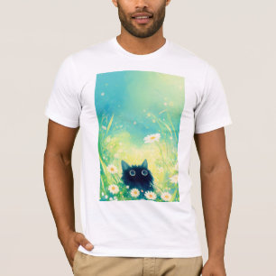 Camiseta Retiro de Flor de Gatinho