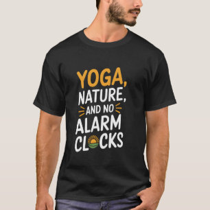 Camiseta Retiro de Yoga Natureza e Sem Relógios de Alarme