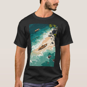 Camiseta Retiro sereno à beira-mar