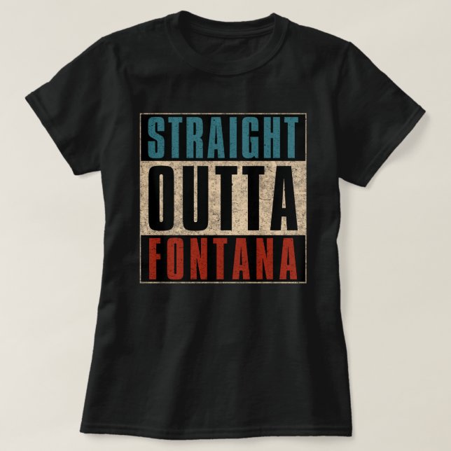 Camiseta Reto de Fontana Califórnia CA (Frente do Design)