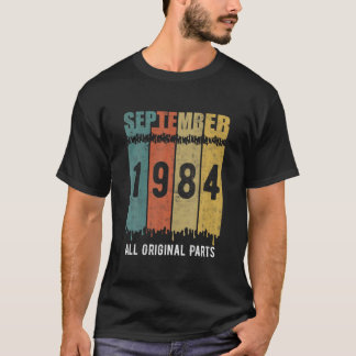 Camiseta Reto Vintage 36º Aniversário, Nascer Em Setembro