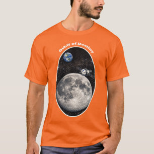 Camiseta Retornar à Lua com Espaçonave e Terra URM