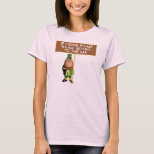 Camiseta Retorne por favor ao irlandês bar-engraçado