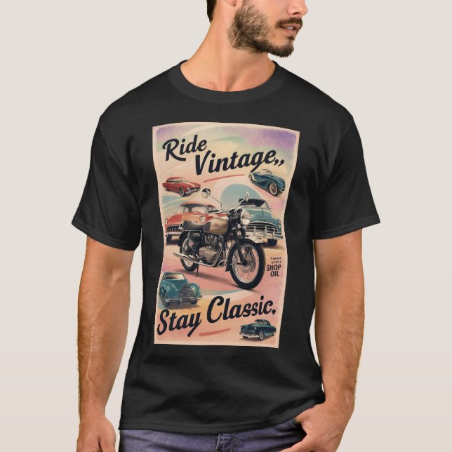Camiseta Retorno de Anúncio Vintage (Frente)