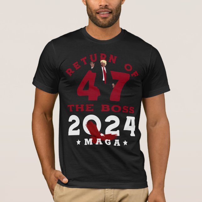 Camiseta Retorno do CHEFE 47 TRUMP 2024 (Frente)