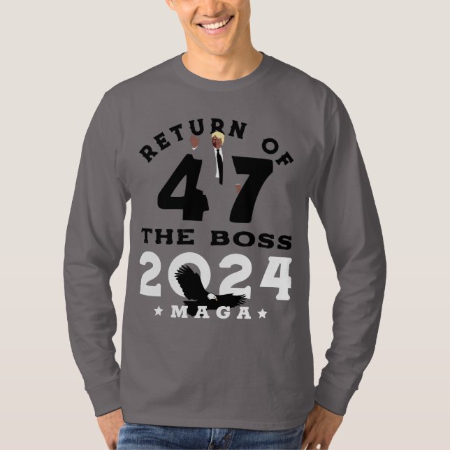 CAMISETA RETORNO DO CHEFE 47 TRUMP 2024 (Frente)