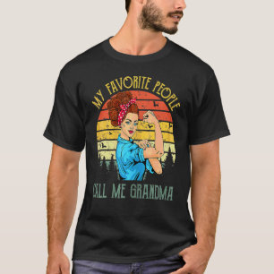 Camiseta Retrai As Minhas Pessoas Favoritas Chamam-Me Vovó