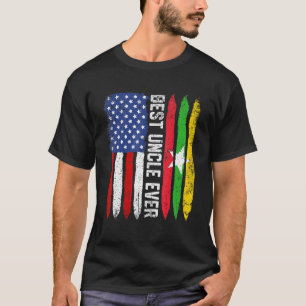 Camiseta Retrai-nos a bandeira de Mianmar Melhor Tio Nunca