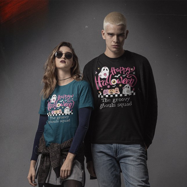 Camiseta Retrai O Halloween Do Esquadrão De Ghouls (Criador carregado)