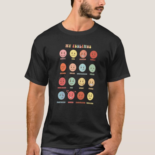 Camiseta Retrai Os Meus Sentimentos Emoção Enfrenta Saúde M (Frente)