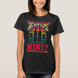 Camiseta Retrair Duas Garrafas De Vinho-Bebê Connoi