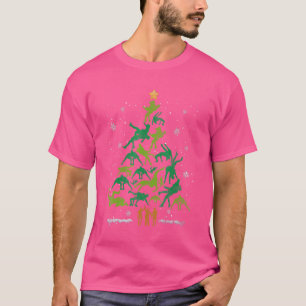 Camiseta Retrair Luta da Luta de Natal da Árvore Natal