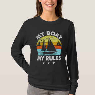 Camiseta Retrair Meu Barco Minhas Regras Proprietário do Ba