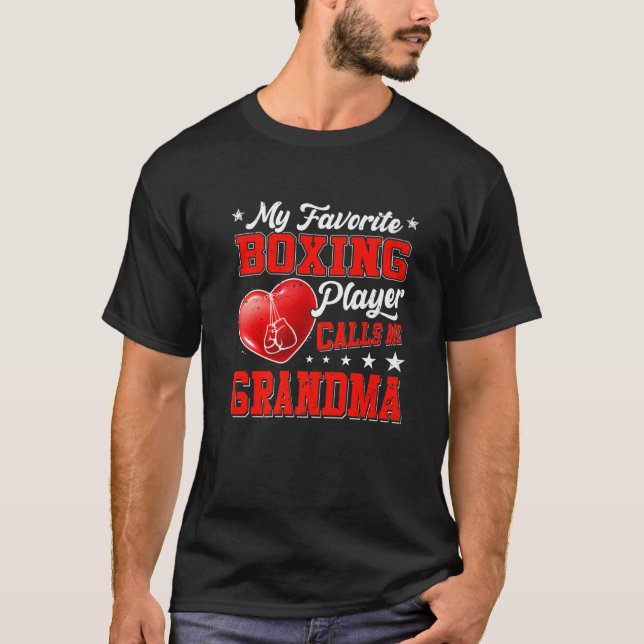 Camiseta Retrair Meu Jogador De Boxas Favorito Me Chama Avó (Frente)
