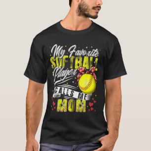 Camiseta Retrair Meu Jogador De Softball Favorito Me Liga M