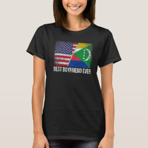 Camiseta Retrair-nos Comores Sinalizador Melhor Namorado Nu