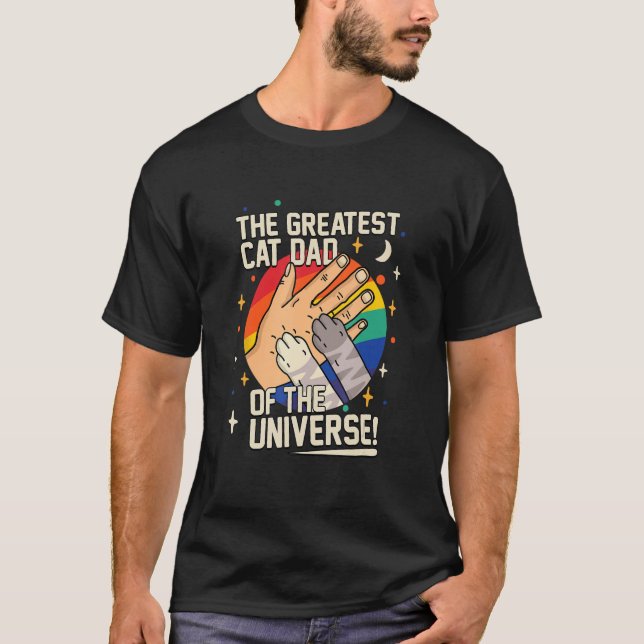 Camiseta Retrair o maior Pai de Gatos dos pais do universo (Frente)