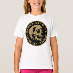 Camiseta Retrair sem ódio Apenas o crânio do Skate