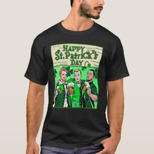 Camiseta Retrair três irlandeses alegres e bebendos de cerv