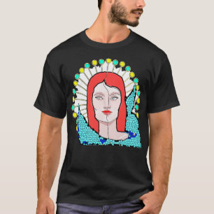 Camiseta Retrato à face da mulher dividida