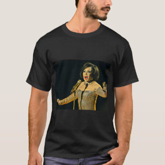 Camiseta retrato artístico de Shirley Bassey cantando